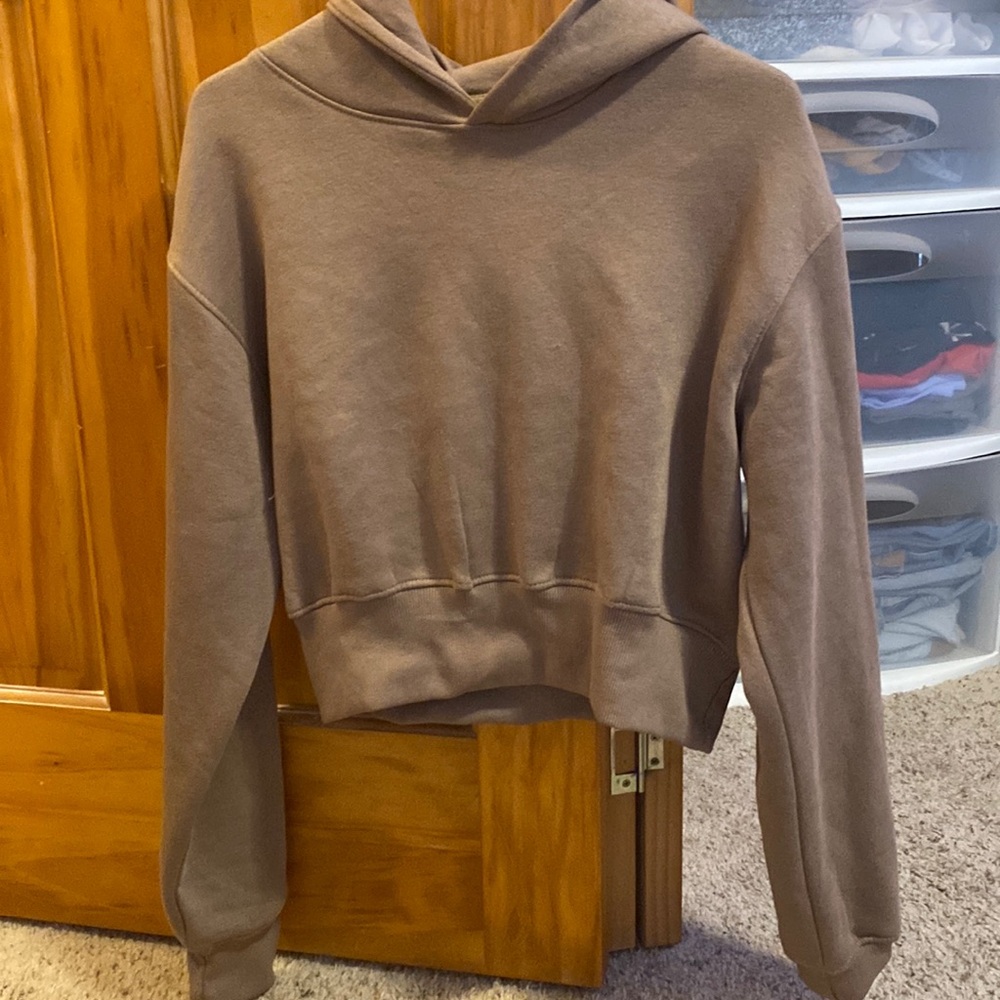 Cropped Brown Hoodie